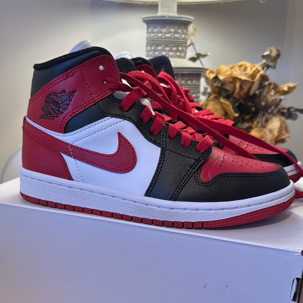 Nike Air Jordan High-Top Sneakers - Red, Black, White